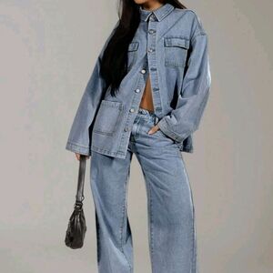 Classic Light Blue Women's  and Oversized Jacket BRAND NEW Size L